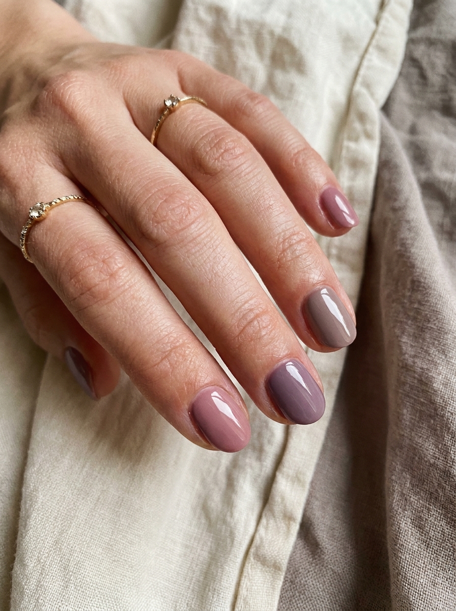 Mauve Herbstnägel als Nägel Inspiration Herbst 2026
